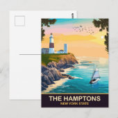 Hamptons Travel Postkarte (Vorne/Hinten)
