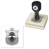 Ham's Land's family crest, Shield Pattern Tree Gummistempel (Stempel)
