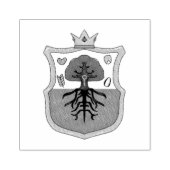 Ham's Land's family crest, Shield Pattern Tree Gummistempel (Prägung)