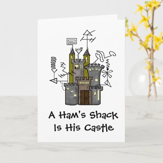 Hams Schlosshackkarte passt es an! Karte (Gelbe Blume)