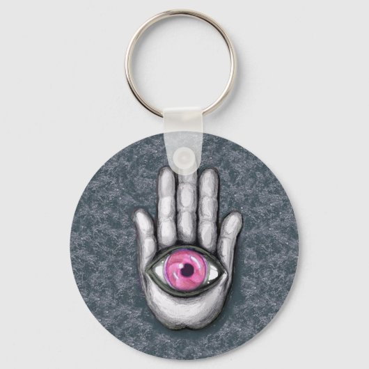 Hamsa خ م ة Button Schlüsselanhänger (Vorderseite)