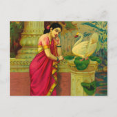 Hamsa and Damayanti by Raja Ravi Varma Postkarte (Vorderseite)