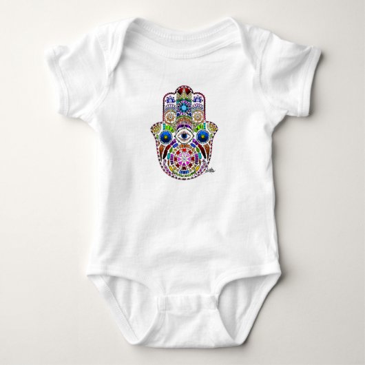 Hamsa Baby Onsey Strampler (Vorderseite)