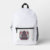 Hamsa Backpack Bedruckter Rucksack (Vorderseite)