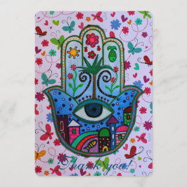 HAMSA B'NOT B'NAI BAR-SCHLÄGER MITZVAH DANKEN DANKESKARTE