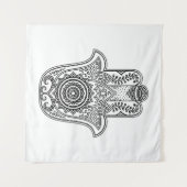 Hamsa Design White Background Wandteppich (Vorderseite (Horizontal))