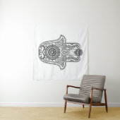 Hamsa Design White Background Wandteppich (Beispiel (Horizontal))