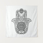 Hamsa Design White Background Wandteppich (Vorderseite)