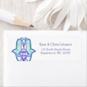 Hamsa-Design-Wiederholung der Adressetikett-Blues (Insitu)