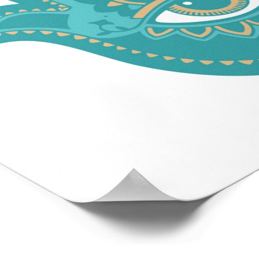 Hamsa drittes Auge Poster (Ecke)