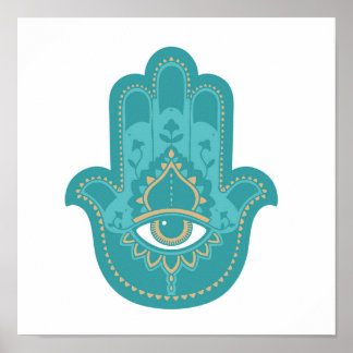 Hamsa drittes Auge Poster