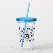 Hamsa Evil Eye Acryltrinkbecher (Rückseite)