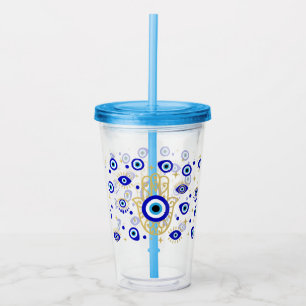 Hamsa Evil Eye Acryltrinkbecher