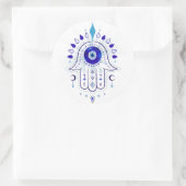Hamsa Evil Eye Hand Runder Aufkleber (Tasche)