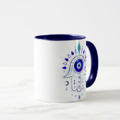 Hamsa Evil Eye Hand Tasse (VorderseiteRechts)