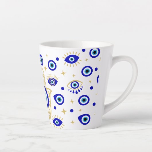 Hamsa Evil Eye Latte Tasse (Rechts)