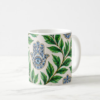 Hamsa Eye Botanisch Kaffeetasse