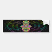 Hamsa Fatma Hand Psychedelic Art Autoaufkleber (Vorne)