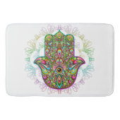 Hamsa Fatma Hand Psychedelic Art Badematte (Vorderseite)