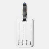 Hamsa Fatma Hand Psychedelic Art Gepäckanhänger (Rückseite vertikal)