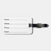 Hamsa Fatma Hand Psychedelic Art Gepäckanhänger (Rückseite horizontal)