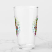 Hamsa Fatma Hand Psychedelic Art Glas (Rechts)