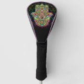 Hamsa Fatma Hand Psychedelic Art Golf Headcover (Vorderseite)