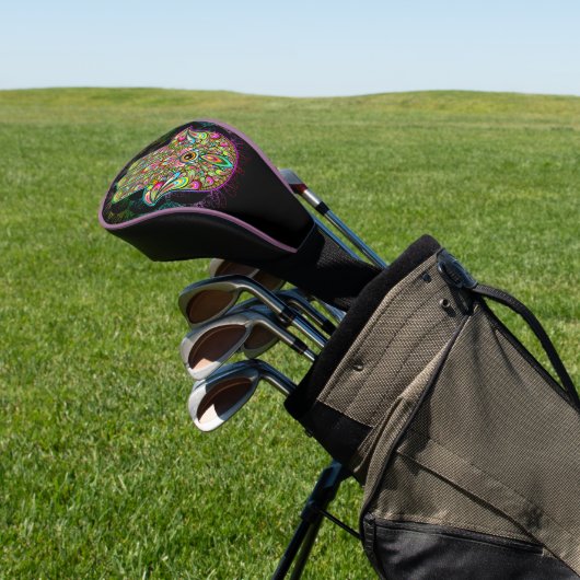 Hamsa Fatma Hand Psychedelic Art Golf Headcover (In SItu)