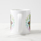 Hamsa Fatma Hand Psychedelic Art Jumbo-Tasse (Rückseite)