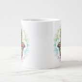 Hamsa Fatma Hand Psychedelic Art Jumbo-Tasse (Vorderseite)