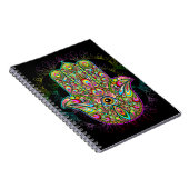 Hamsa Fatma Hand Psychedelic Art Notizblock (Rechte Seite)