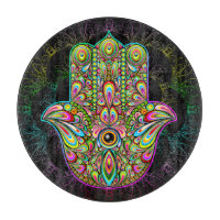 Hamsa Fatma Hand Psychedelic Art