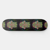Hamsa Fatma Hand Psychedelic Art Skateboard (Horizontal)