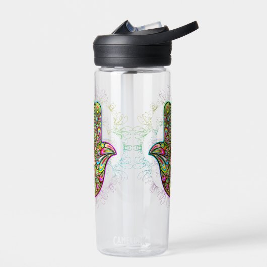 Hamsa Fatma Hand Psychedelic Art Trinkflasche (Links)