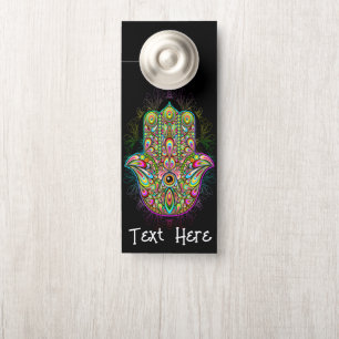 Hamsa Fatma Hand Psychedelic Art Türanhänger