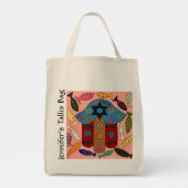 Hamsa & Fertilitätsfisch Tallit Bag Tragetasche (Rückseite)