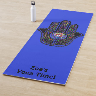Hamsa für gute Schwingungen Ihr Name Yoga Mat Yogamatte