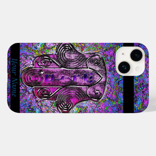 Hamsa Fusion (Personalisiert) Case-Mate iPhone Hülle (Rückseite (Horizontal))