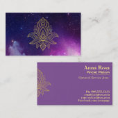 *~* Hamsa Galaxie-Nebelfleck-kosmisches heiliges Visitenkarte (Vorne/Hinten)