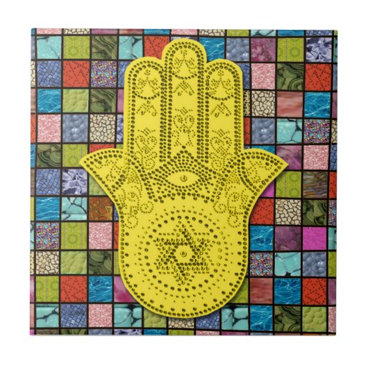 Hamsa Gimel Fliese (Vorderseite)