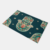 Hamsa Hamsah marokkanische jüdische Hand Willkomme Fußmatte (Schrägansicht)