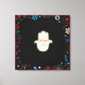 HAMSA HAND Bat Mitzvah Sign-In Memory Board Leinwanddruck (Vorderseite)