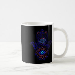 Hamsa-Hand Blaues Böser Blick Yoga - Spirituelles  Kaffeetasse