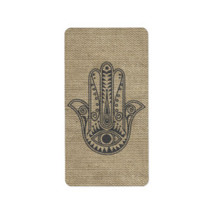HAMSA Hand des Fatima-Symbols Amulet Adressaufkleber