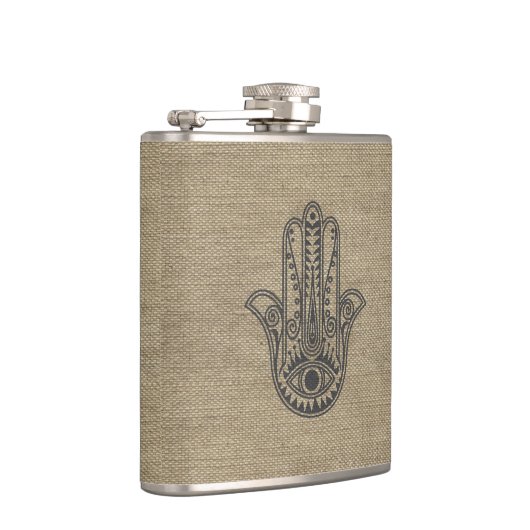 HAMSA Hand des Fatima-Symbols Amulet Flachmann (Rechts)