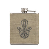 HAMSA Hand des Fatima-Symbols Amulet Flachmann (Rückseite)