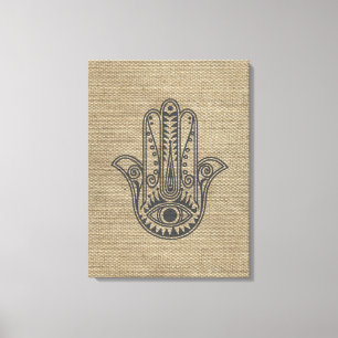 HAMSA Hand des Fatima-Symbols Amulet Leinwanddruck
