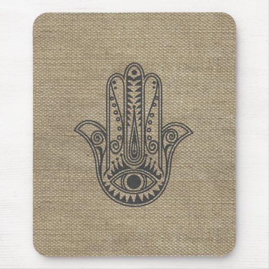 HAMSA Hand des Fatima-Symbols Amulet Mousepad (Vorne)