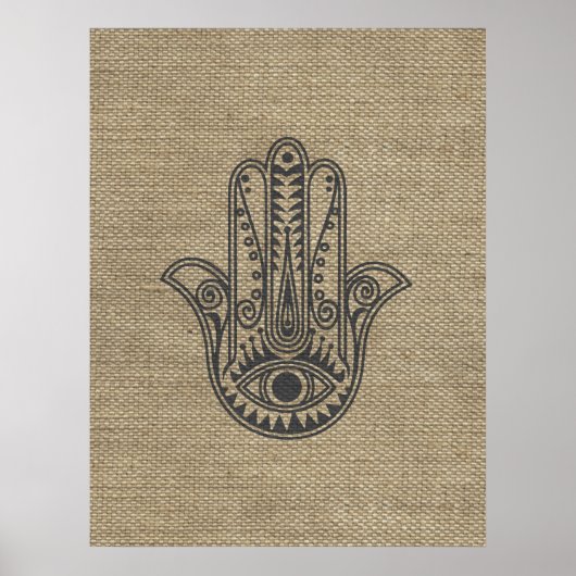 HAMSA Hand des Fatima-Symbols Amulet Poster (Vorne)