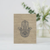 HAMSA Hand des Fatima-Symbols Amulet Postkarte (Stehend Vorderseite)